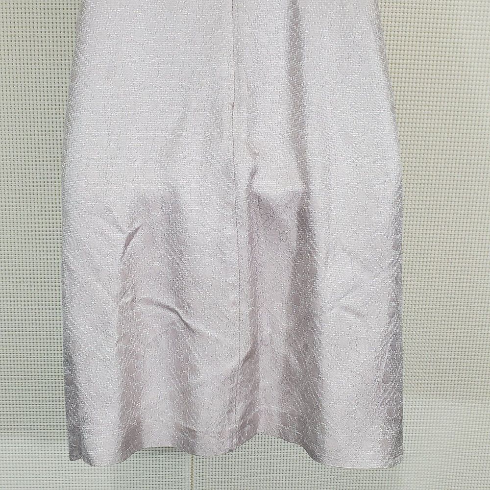 ABS Allen Schwartz Dress 6 Pink Silver Metallic Beaded Rhinestone Cocktail Vtg - Picture 12 of 16